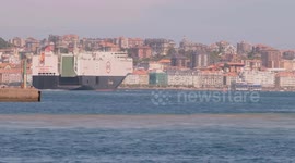 Chinese company BYD's first carrier vessel docks in Spain