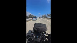 Car blocks entire road, hits motorcyclist in Fontana