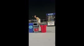 Dancing Woman Accidently Chucks Phone