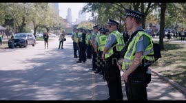 Chicago Police arrive at Protests, Democratic National Convention in Chicago, August 19th 2024