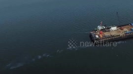 Thousands of litres of oil collected from sunken tanker in the Philippines
