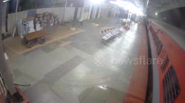 RPF constable heroically rescues man who fell between platform and train in southern India