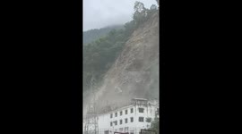 Power station destroyed by massive landslide in northeast India