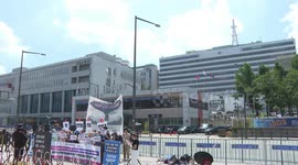 S. Korean civil groups rally against joint military exercise with U.S.