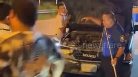 Massive 16ft python caught in terrified driver's pickup truck
