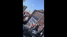 Pro-Palestinian protesters march near United Center as DNC begins – Video shows Police trying to clear park outside United Center and knock down old woman