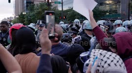 DNC Protests turn violent as demonstrations against the war in Gaza lead to skirmishes between protestors and police