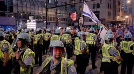 DNC Protests turn violent as demonstrations against the war in Gaza lead to skirmishes between protestors and police