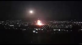 Lebanon: Video of yesterday's attack by the Zionist regime on one of Hezbollah's weapons depots in Bekaa