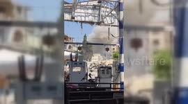 Palestine: An airstrike carried out by the Israeli targeted a house in Gaza City
