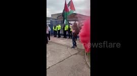UK: Protestors outside Elbit’s Staffordshire drone factory call for the freedom of the Filton 10