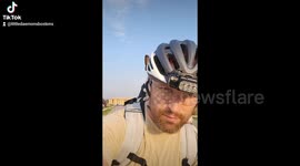 Bicycle ride with Sammy showing off his new sunglasses. Sammy is an 8 months Boston Terrier.