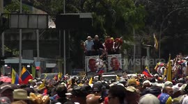 Venezuela: Venezuelan opposition leader Corina Machado during the ‘great global protest’