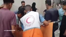 Palestine: Palestine Red Crescent EMS teams retrieved 6 martyrs and one injury after the Israeli occupation targeted a house in Jabalia Camp