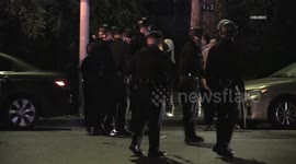 USA: Los Angeles Police Respond to Officer Needs Help Call