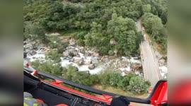 Italy: Man and Dog Rescued from Swollen Biella Stream by Firefighters