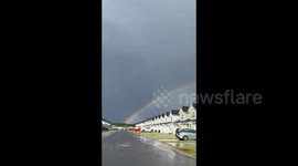 Double rainbow captured in Myrtle Beach, South Carolina