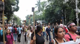 Protest against the death oPostgraduate trainee doctor who was sexually assaulted and murdered allegedly, at R.G. Kar Medical College and Hospital.