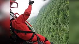 Italy: Helicopter Rescue Saves Hiker and Dog in Alpine Region