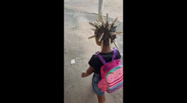 Clothespins Make Crazy Hairdo