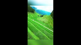 Breathtaking aerial view of China's Longji Rice Terraces