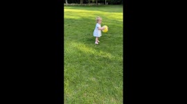 Toddler Takes Soccer Ball to the Face