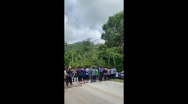 Locals band together to drag up truck that crashed down hillside