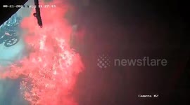 Man recklessly sparks fire at petrol pump with cigarette in southern India