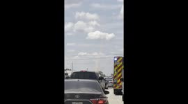 Dust devil captured on video from traffic in Conroe, Texas