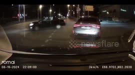 Young man with bloody face throws himself on car hood in Magnitogorsk