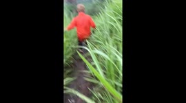 Person slips on muddy trail at Aniningpan Ridge, Bukidnon