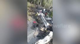 Pilot and seven tourists missing as private jet crashes in forest in Thailand