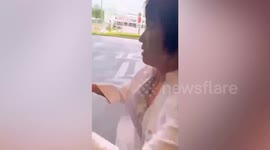 American tourist attacks Chinese woman 'who bumped into him' in shopping mall in Thailand
