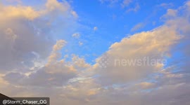 Wait for it. Watch as rainbow emerges over Florida lake during afternoon shower