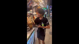 Turkish ice cream seller bungles his trick and drops dessert on floor