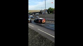 Severe accident involving cars, vans & a car carrier proves that driving in London is no easy feat!