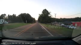 Dashcam Footage of Rollover Accident In Kosciusko