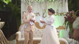 Groom kisses dove instead of bride in funny wedding mix-up