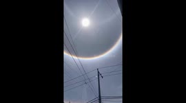 Solar halo captured in Preah Sihanouk, Cambodia