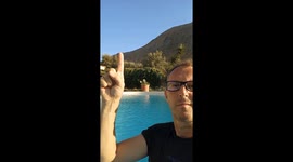 Dragonfly Lands on Guy's Finger