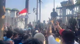 Protest against controversial election laws in Indonesia