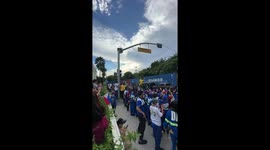 Olympics heroes return to the Philippines with open-top bus parade