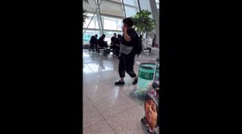 Daughter prank her mum by covering suitcase with giant picture of her face