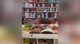 Animal loving food store owner sees no problem with letting pigeons help themselves