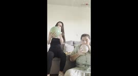 Girl’s quick reaction saves her from sucking confetti while inflating a balloon