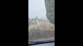 Man Reaches For Stars On Backyard Swing Set