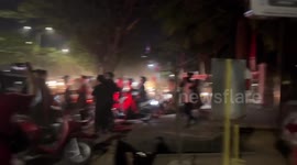 Police in plain clothes break up nighttime student demonstration in Makassar, Indonesia