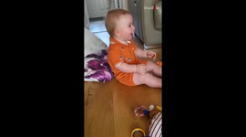 'His Laugh is Too Cute!' - Baby's contagious giggles shine as Nonna keeps shaking Pringles can