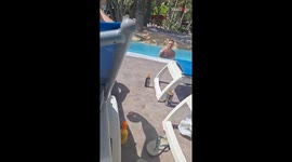 Man finds out he's wearing dissolvable shorts after entering the pool *HILARIOUS!*