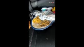 Little boy steals mom’s chicken and enjoys it without getting embarrassed at all
